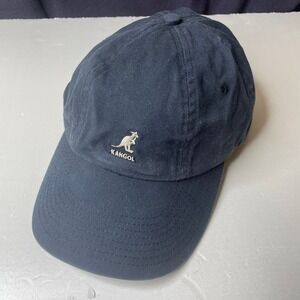 Kangol‎ Cotton Twill Baseball Cap Navy Blue S M Adjustable Strap